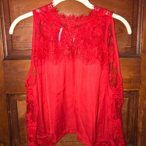 Free People Red Tank Top